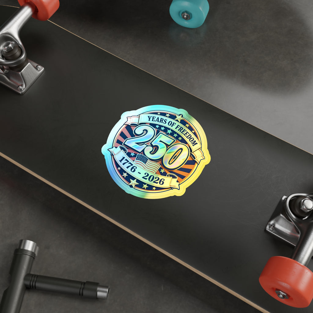 USA 250th Anniversary Patriotic Holographic Sticker