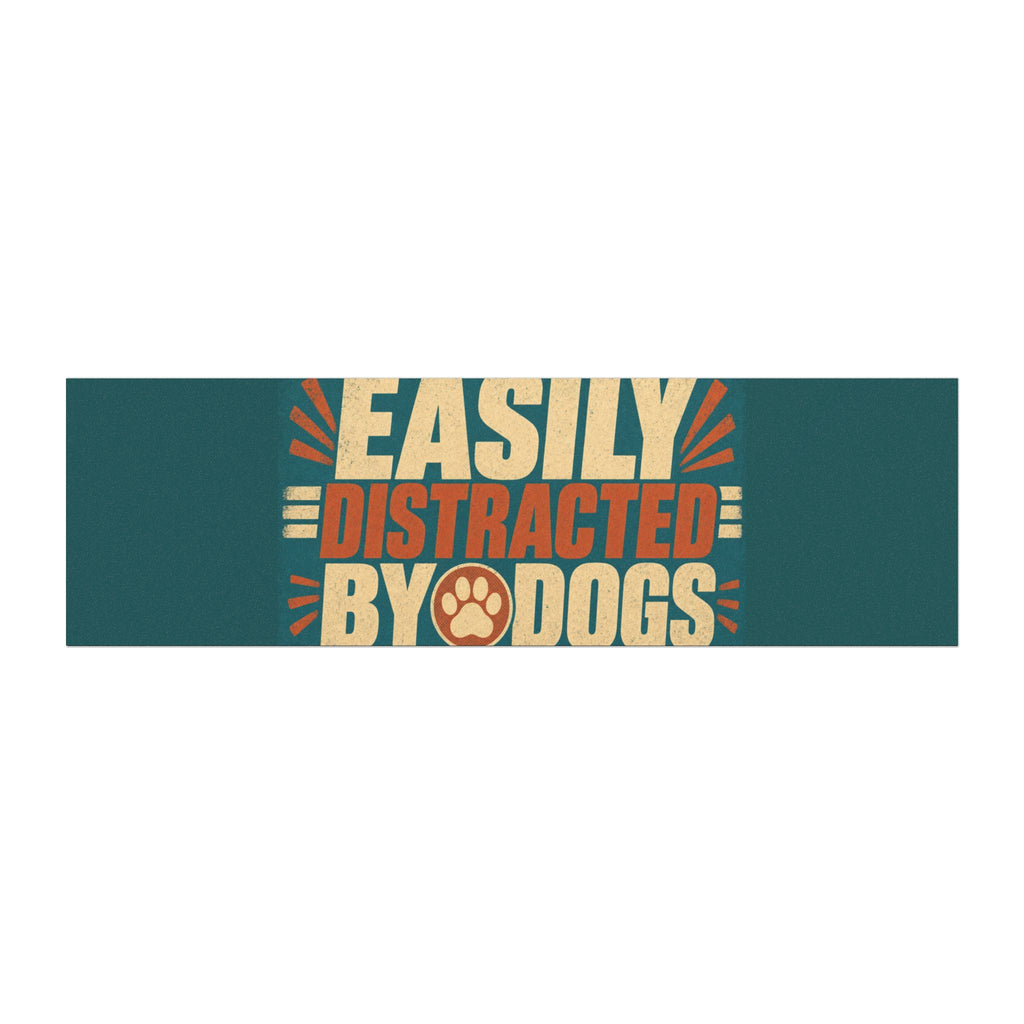Funny Retro Dog-Lover Car Magnet: Vintage Paw Print