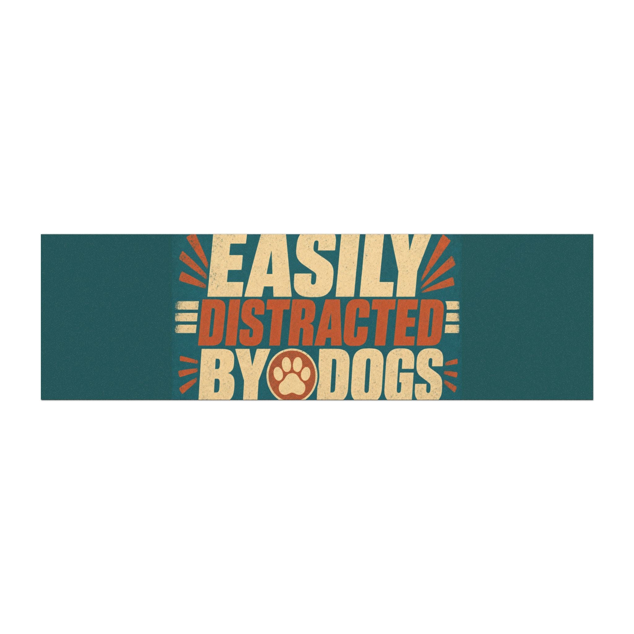 Funny Retro Dog-Lover Car Magnet: Vintage Paw Print
