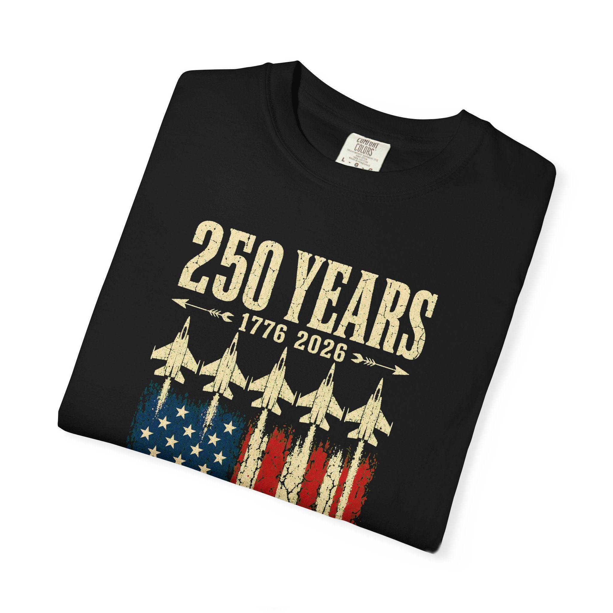 USA 250th Anniversary Patriotic Distressed Flag T-Shirt