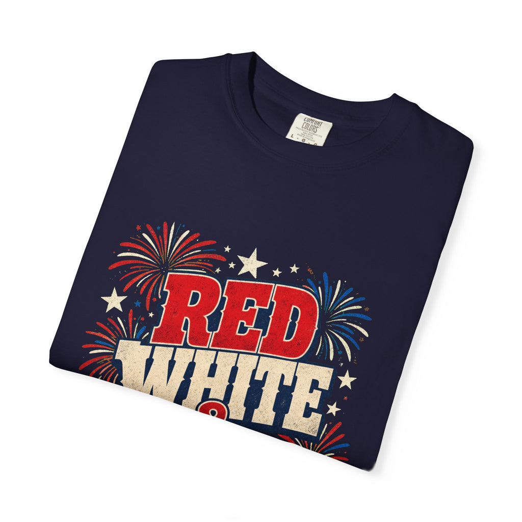 Red White and Boom 4th of July Fireworks T-Shirt