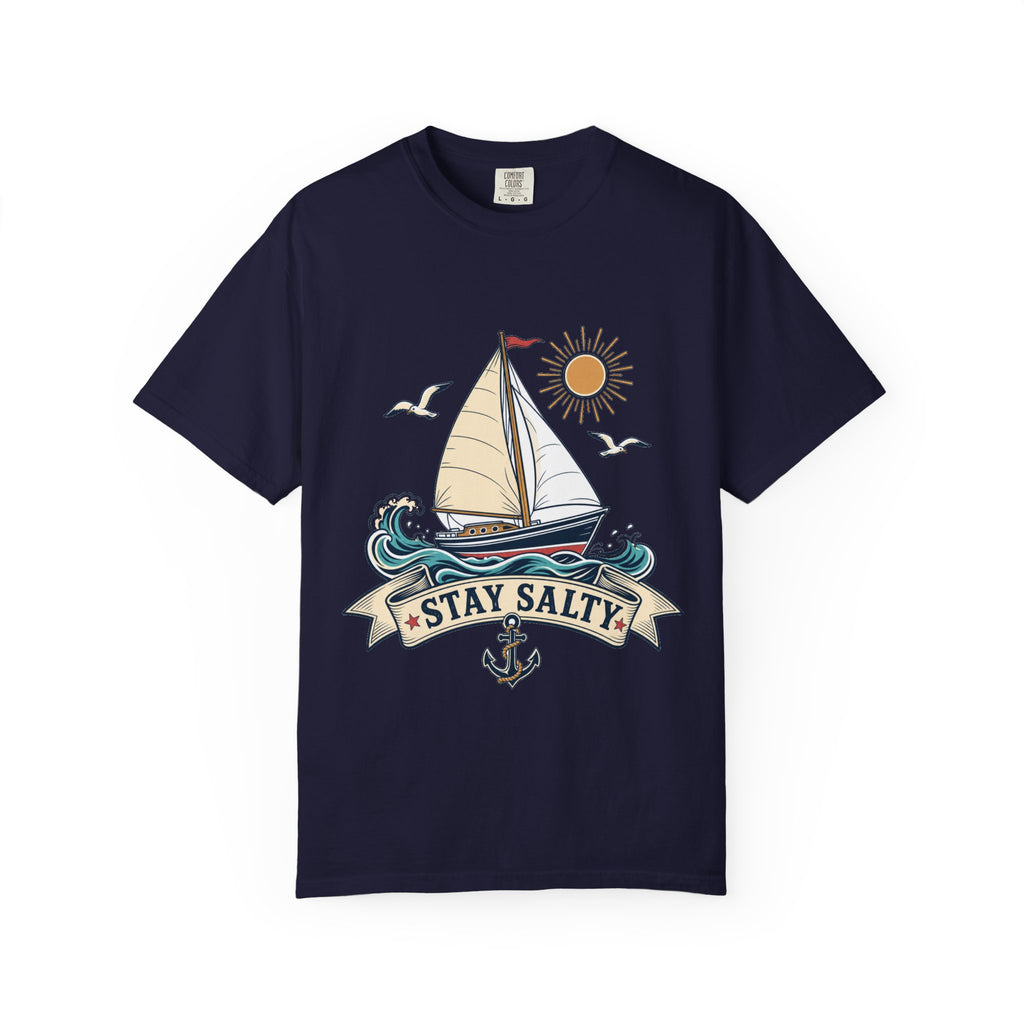 Vintage Nautical Sailboat Unisex Tee - Stay Salty