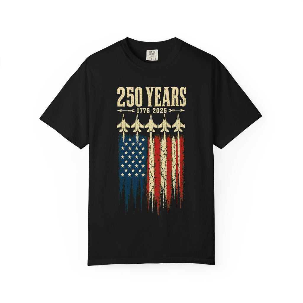 USA 250th Anniversary Patriotic Distressed Flag T-Shirt