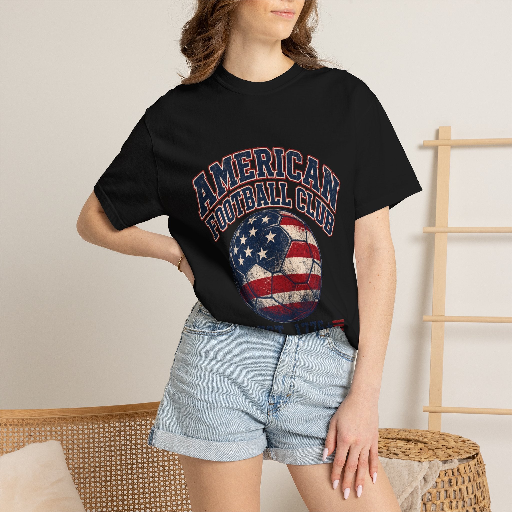 American Pride Vintage Soccer Varsity T-Shirt
