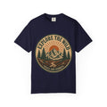 Vintage Mountain Hiking Shirt for Men – Explore the Wild Badge Tee