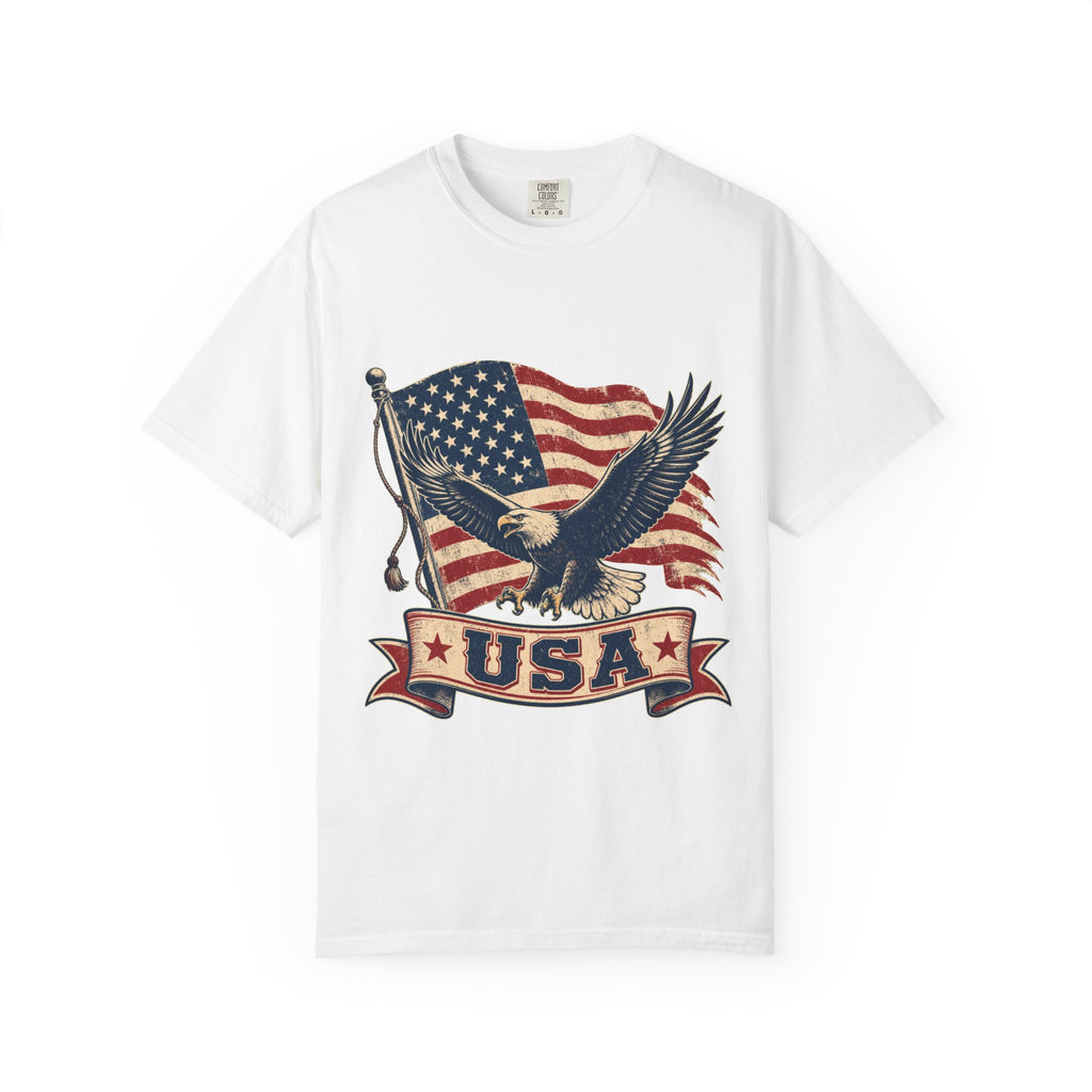 Vintage Distressed Bald Eagle Patriotic T-Shirt