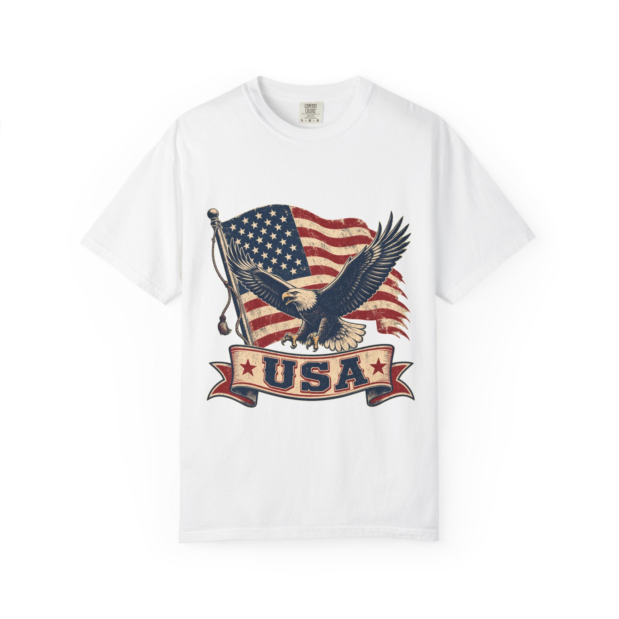 Vintage Distressed Bald Eagle Patriotic T-Shirt