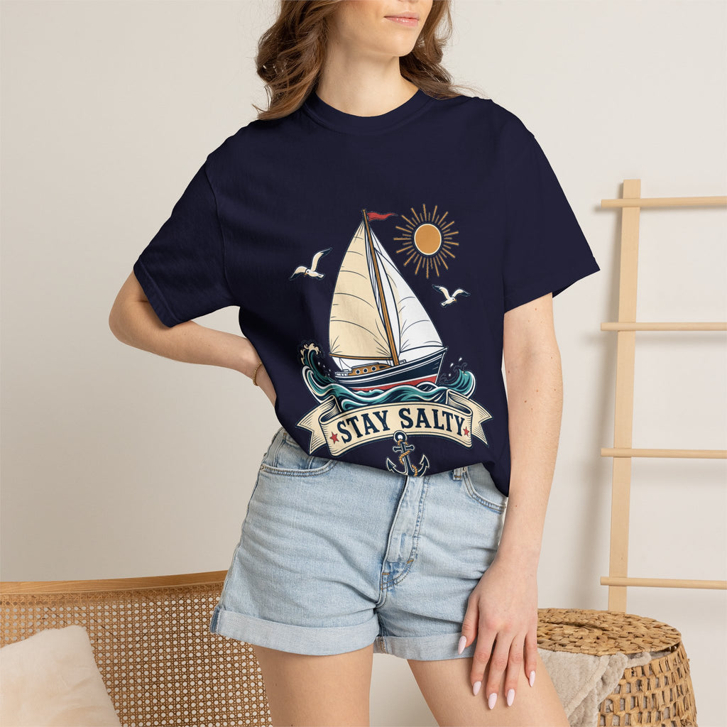 Vintage Nautical Sailboat Unisex Tee - Stay Salty