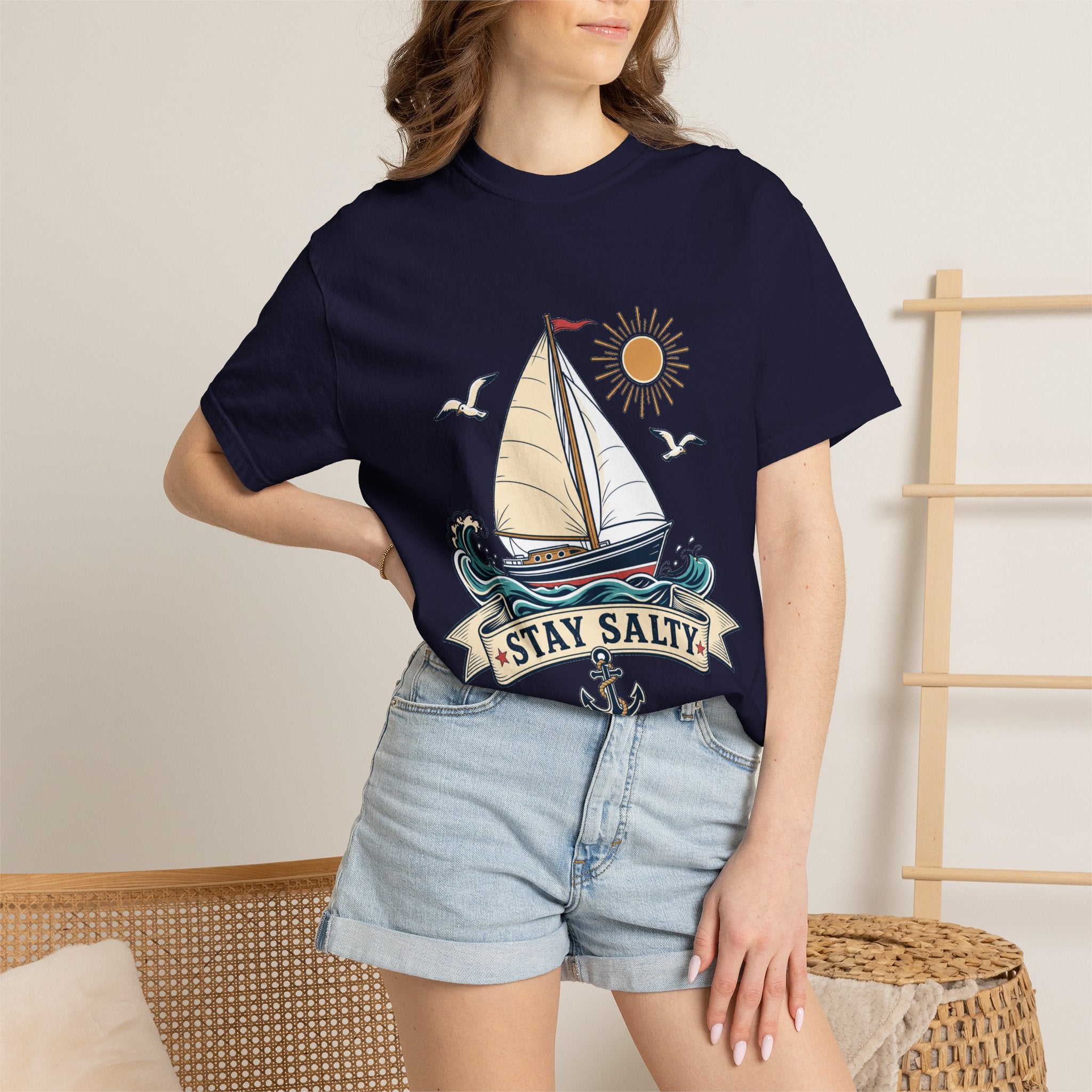 Vintage Nautical Sailboat Unisex Tee - Stay Salty