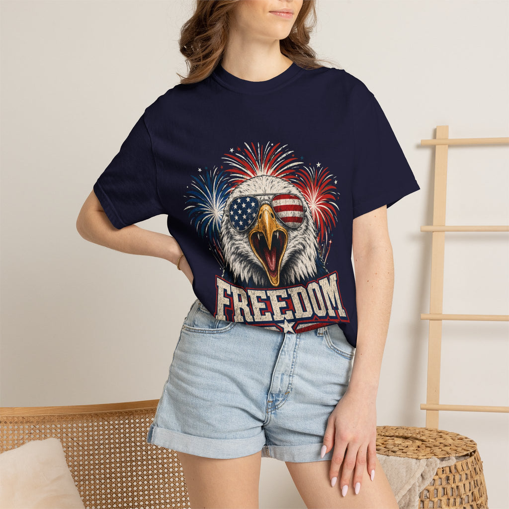 Patriotic Eagle 4th of July Unisex True Navy T-Shirt