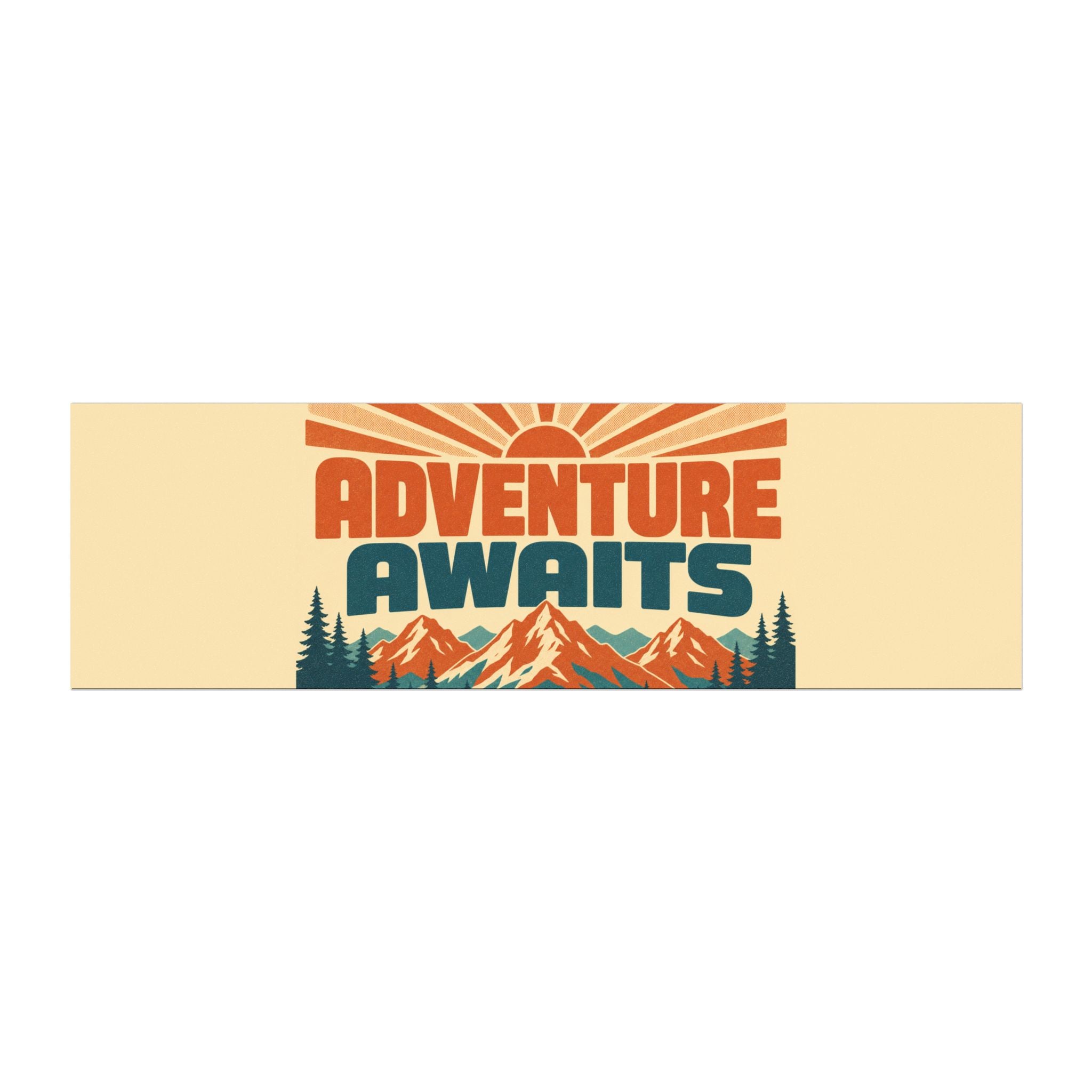 Retro Adventure Awaits Mountains Sunset Car Magnet